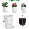 14.2 in. Planter with Water Level Monitors, Hidden Water Storage Tank, Self-Watering for Indoor, Outdoor Use, Set of 2 - 2 of 4
