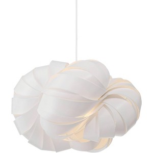 Possini Euro Design Nimbus 19 1/4" Modern Pendant Ceiling Light Fixture Dining Room Over Table Kitchen Island Foyer Unique White Plastic Hallway - 1 of 4