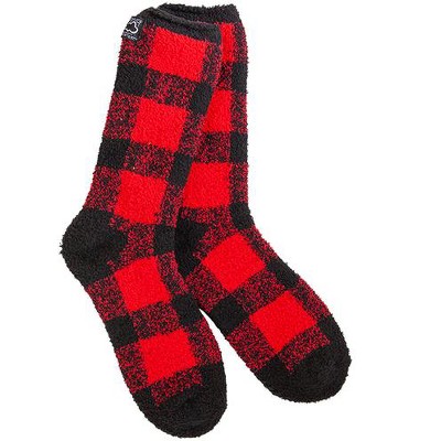 World's Softest - Team Cozy Plaid Crew - Crimson/Black/Black