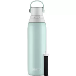 Brita 20oz Premium Double Wall Stainless Steel Insulated Filtered Water Bottle - Light Blue
