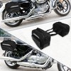 Unique Bargains Adjustable Buckles Faux Leather Motorcycle Saddlebag Black 1 Pair - image 2 of 4