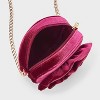 Girls' Holiday Velvet Crossbody Bag - Cat & Jack™ Red - 3 of 4