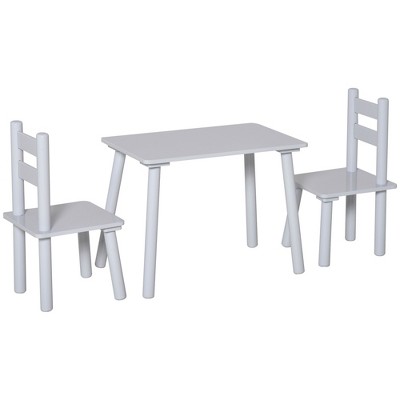 Qaba 3-in-1 Kids Activity Table and Chairs Set with 3 Surfaces