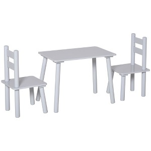 Qaba Kids Wooden Table and Chair Activity Set for Arts, Crafts, Dinning, and Reading for Toddlers Age 2 to 5 - 1 of 4