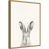 18" x 24" Animal Mug I Rabbit by Victoria Borges Framed Canvas Wall Art Gold - Amanti Art: Modern Minimalist Decor, Vertical Display - 2 of 4