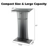 Slanted Podium Lectern Conference Pulpit Acrylic Podium Clear Transparent Church Lectern Pulpit Office Stand Up Floor-Standing Podium Lectern - 2 of 4
