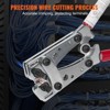 VEVOR Battery Cable Lug Crimping Tool, 10-1/0AWG with Cable Cutter and 48PCS Copper Ring Terminals, 6 Wire Sizes Crimping Die - 4 of 4