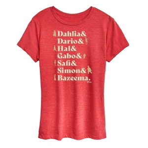 Women's - Disney - Dahlia, Darlo, Hal, Gabo, Safi, Simon, & Bazeema Short Sleeve Graphic T-Shirt - 1 of 4