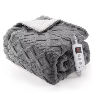 Electric Blanket Heated Throw, Heated Blanket with 10 Heating Levels & 10 Time Settings, Fast Heating Blankets, Machine Washable - 1 of 4