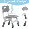 Kids Table and 6 Chairs Set, Height Adjustable Toddler Table and Chairs for Kids Ages 3-10 - 4 of 4