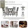 SAINTCY 5-Piece Round Dining Set - Table & 4 Fabric Chairs with Unique Leg Design & Storage Shelf, Compact Kitchen/Dining Room Set - 4 of 4