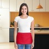 Dalix Waist Aprons Commercial Restaurant Home Bib Spun Poly Cotton Kitchen (3 Pockets) - 2 of 4