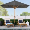 Best Choice Products 9ft Deep Square Solar LED Lighted Patio Umbrella w/ Faux Wood Texture, UV-Resistant - 3 of 4