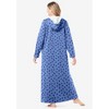 Dreams & Co. Women's Plus Size Long Hooded Fleece Sweatshirt Robe - 3 of 4