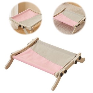 Cat Hammock Radiator, Dual-use Cat Window Hammock For Indoor Cat, Adjustable Wood Cat Radiator Beds Cat Window Beds Holds Up 18kg For Home Living Room - 1 of 4