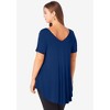 Roaman's Women's Plus Size Ultra Drape V Neck Swing Tunic - 3 of 4