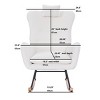 Modern Teddy Upholstered Rocking Chair with Headrest,Boucle Accent Chair with Metal Legs,Wooden Rockers for Living Room or Nursery-Cuddlewood - 4 of 4