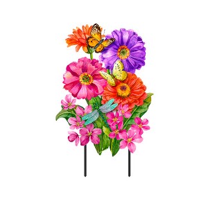 Briarwood Lane Spring Metal Art 27x15 Zinnias in Bloom For Spring Metal Art - 1 of 3