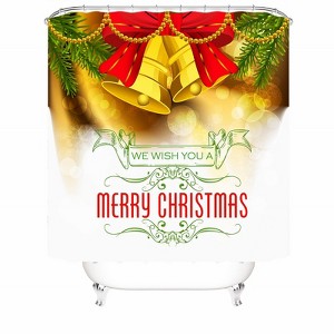 We Wish You A Merry Christmas Shower Curtains for Bathroom Waterproof Fabric Bath Curtain Durable Soft Stylish Bathroom Decor 72x72 Inch - 1 of 1