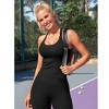 Attraco Women's Ribbed Workout Crop Tops with Built in Bra Yoga Racerback Tank Top Sport Tops Activewear Tops - 2 of 4