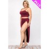 Slickblue Women's Plus Two Piece Crop Cami and Maxi Skirt Set, Split Thigh Design, Color Options, Size 1XL-3XL - 3 of 4