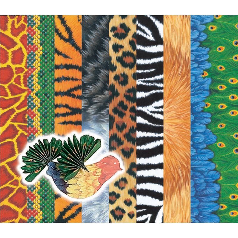 Roylco Assorted Animal Pattern Craft Paper, 8-1/2 x 11 Inches, Pack of 40, 1 of 2
