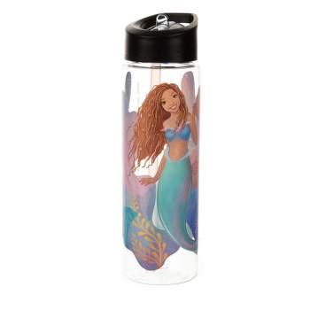 Live Action Little Mermaid Find Your Voice 24 Oz Clear Plastic Water Bottle-OSFA