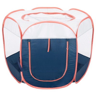 Navy Medium Portable Mesh Pet Playpen