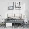 vidaXL 12" Black Queen Metal Bed Frame with Headboard & Footboard No Mattress - 3 of 4