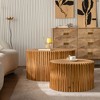 CAVINAS Coffee Table, Wooden Coffee Table with Relief Design, Modern Tea Table for Living Room, Office, Bedroom - 2 of 4