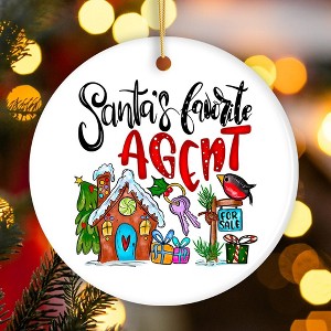 Santa’s Favorite Real Estate Agent, Appreciation Gift for Realtor and Sales Closing| OrnamentallyYou - 1 of 4