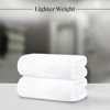 BRINJOY 4-Pack Extra Large Bath Towels - 30x60 Inch 100% Ultra-Fine Cotton, Lightweight Quick-Dry Bath Towels (White) - 3 of 4