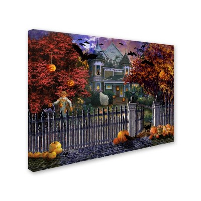 Trademark Fine Art - Nicky Boehme 'Halloween House' Canvas Art