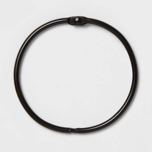 S Hook Without Roller Ball Shower Curtain Rings Matte Black - Made By  Design™ : Target