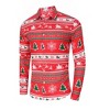 Men's Hawaiian Floral Shirts Summer Party Casual Basic Button Shirt Tropical Christmas Holiday Beach Shirts - 3 of 4
