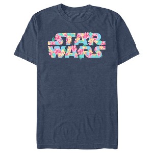 Men's Star Wars Floral Hibiscus Logo T-Shirt - 1 of 4