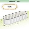 Garvee 6x3x1 FT Galvanized Raised Bed for Outdoor, Oval Garden Bed with Open Base, Tool-Free Assembly Planter Raised Boxes for Vegetables & Flowers - 2 of 4