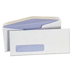 Office Impressions #10 Trade Size Security Tint Envelope, Commercial Flap, Gummed Closure, 4.13 x 9.5, White, 500/Box - 1 of 2