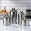 Leraze Set Of 4 Red Stainless Steel Canisters With Glass Window & Airtight  Lid : Target