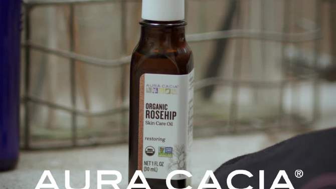Aura Cacia Organic Rosehip Skin Care Oil - 1 fl oz, 2 of 8, play video