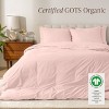 100% Organic Cotton Percale Duvet Cover and Sham Set by Bare Home - 2 of 4