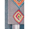Nuloom Belini Moroccan 4x6 Wool Area Rug for Living Room Bedroom Dining Room Kitchen, Grey/Multicolor - 3 of 4