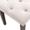 Vynxaria 45.28"L Tufted Velvet Shoe Bench Sponge-Filled Cushion, Rubber Wood Legs, 330lbs Capacity (Floor-Protective Design - 2 of 4