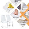 Lyngins PU Dining Chairs Set of 2/4/6,Modern Accent Chairs with Silver Metal Legs for Living Room,Kitchen,Conference Room - 4 of 4