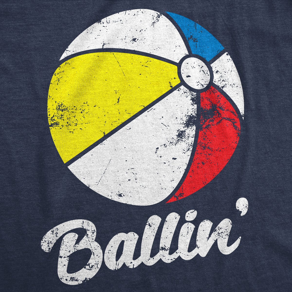 Мужские футболки Crazy Dog T-Shirts, Inc. Mens Funny T Shirts Ballin Sarcastic Beach Ball Graphic Novelty Vacation Tee For Men - Crazy Dog Men's T Shirt For Summer Vacation Navy M — фото 2