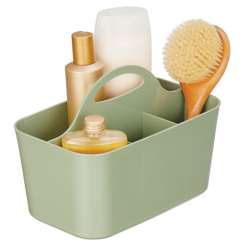 mDesign Plastic Shower Caddy Storage Organizer Basket with Handle, 1 of 7