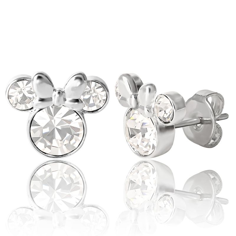 Disney Womens Minnie Mouse Birthstone Stud Earrings, 1 of 6