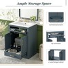 KWPZQEB 24" Bathroom Vanity with Ceramic Sink, Modern Cabinet with Door & Drawer, Free Standing Bathroom Storage Cabinet for Small Bathroom - 4 of 4