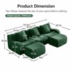 Aukfa Modular Teddy Fabric Sofa,Convertible Modular Sectional Sofa Set , 3-Seats with 1/2/3 Ottoman Soft Boneless Design for Living Room - 4 of 4