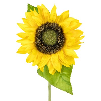 25" Yellow and Orange Artificial Sunflower Spray